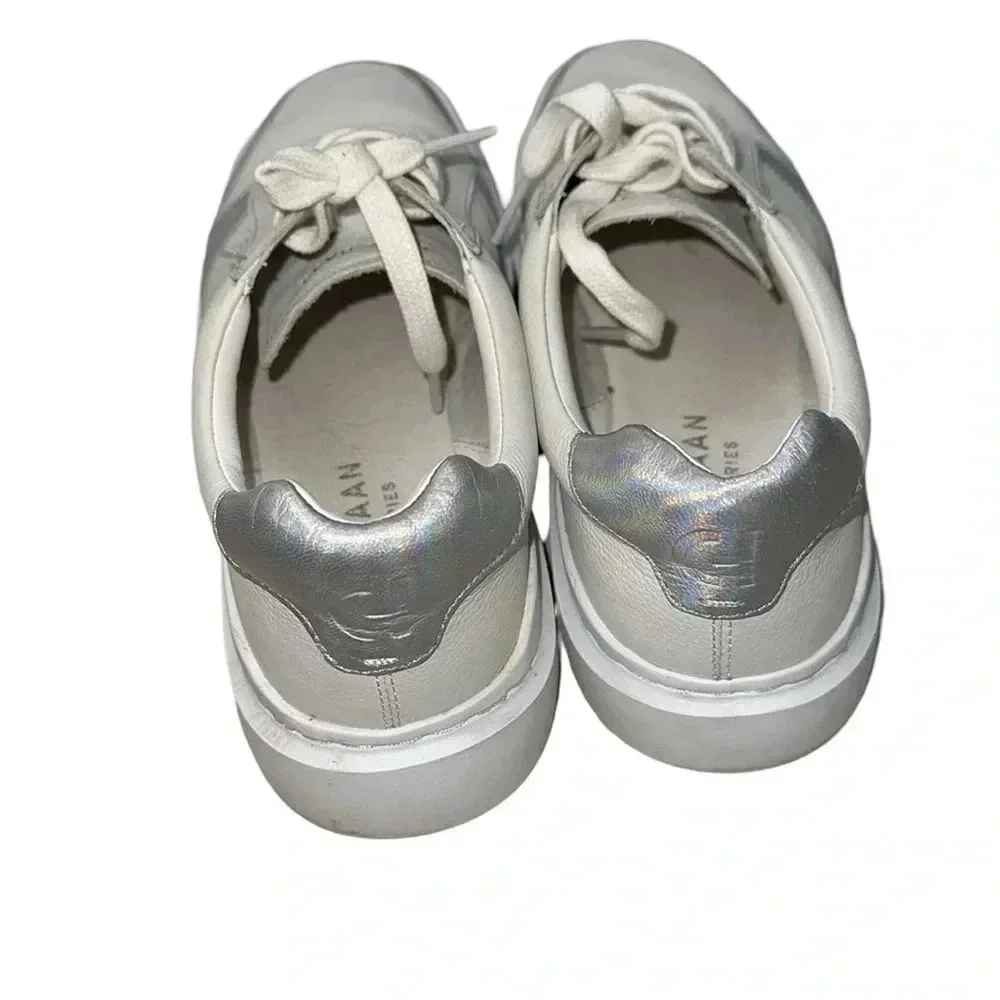 Cole Haan Grand White Lace up Sneakers Size 7.5 - Picture 6 of 7